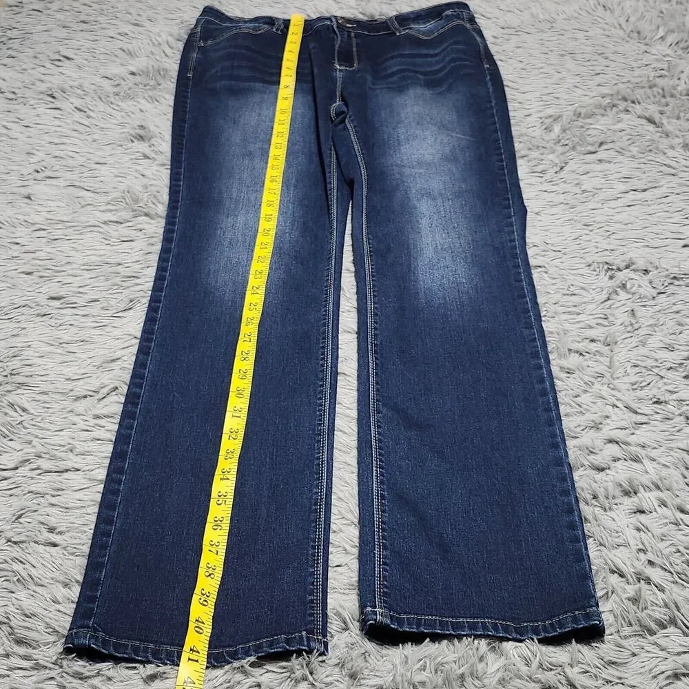 Buffalo David Britton Misha Jeans Womens 12x32 (34x32) Mid Straight Leg Stretch‎